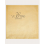 high quality fake valentino canada sale Vlogo Signature Jacquard Shawl In Silk, Cashmere And Lurex 140x140 for Woman in Gold/ivory
