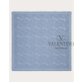 Real quality fake valentino canada Vlogo Signature Jacquard Shawl In Silk And Wool 140x140 Cm for Woman in Azure