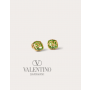 Buy fake valentino canada outlet Vlogo Signature Metal And Crystal Earrings E-commerce Exclusive for Woman in Gold/green