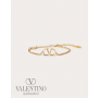 copy valentino canada yorkdale Vlogo Signature Metal Bracelet for Woman in Gold