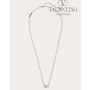 AAA quality fake valentino canada sale Vlogo Signature Metal Necklace for Man in Palladium