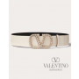 cheap fake valentino canada store Vlogo Signature Reversible Shiny Calfskin Belt 40mm for Woman in Light Ivory/black