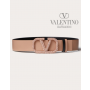cheap knokcoff valentino canada outlet Vlogo Signature Reversible Shiny Calfskin Belt 40mm for Woman in Rose Cannelle/black