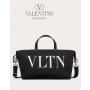 Shop fake valentino yorkdale toronto Vltn Nylon Travel Bag for Man in Black/white
