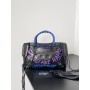 Balenciaga City Classic Graffiti Medium Bag 30CM Black Purple