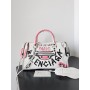 Balenciaga City Classic Graffiti Medium Bag 30CM White Black
