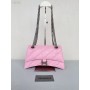 Balenciaga Crush Small Chain Bag 25.5CM Calfskin Pink