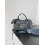 Balenciaga Mini Classic City Bag Lambskin Navy Blue