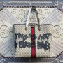 Balenciaga x Gucci Hacker Graffiti Medium Tote Bag Beige