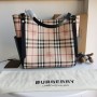 Burberry Canter Small Haymarket Check Tote Black