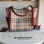 Burberry Canter Small Haymarket Check Tote Red