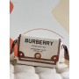 Burberry Canvas and Leather Note Bag White