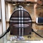 Burberry Checked Backpack in Black Coffee