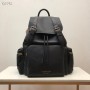 Burberry Large The Rucksack Grainy Leather Backpack Black Brown
