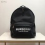 Burberry Logo Print Nylon Backpack Black