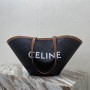 Celine Calfskin Canvas Triomphe Large Couffin Black