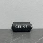 Celine Cylinder Bag Triomphe Canvas Black