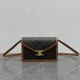 Celine Enveloppe Triomphe Bag Triomphe Canvas Calfskin Tan