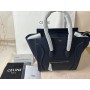 Celine Luggage Micro Handbag Drummed Calfskin Navy Blue 27CM