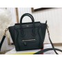 Celine Luggage Nano Handbag Drummed Calfskin 20CM Dark Green