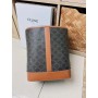 Celine Medium Bucket Bag in Triomphe Canvas Black