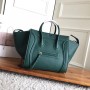 Celine Micro Luggage Handbag Drummed Calfskin 30CM Green