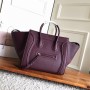 Celine Micro Luggage Handbag Drummed Calfskin 30CM Purple