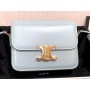Celine Small Teen Triomphe Bag Shiny Calfskin Light Blue
