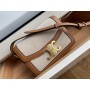 Celine Teen Triomphe Bag Triomphe Canvas Calfskin Natural