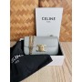 Celine Triomphe Shiny Calfskin Chain Bag Light Blue