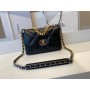 Chanel 19 Handbag 26CM Lambskin Gold-Tone AS1160 Black