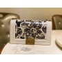 Chanel 25cm Le Boy Python Leather Chain Bag Black White