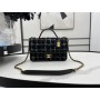 Chanel AS3653 Small Flap Bag 25Cm Wool Tweed Black