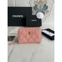 Chanel Classic Zipped Coin Purse AP0216 Caviar Leather Gold Hardware Pink