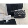 Chanel Flap Bag 23CM Calfskin Black Gold Hardware