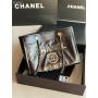 Chanel Medium Shopping Bag 33CM Calfskin Tweed Gold- one Black A66941