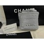 Chanel Mini Evening Bag Strass Silver-tone Metal