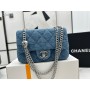 Chanel Mini Flap Bag 19CM Denim Silver Tone