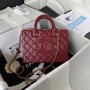 Chanel Mini Vanity Case Calfskin Gold-Tone AS3344 Red