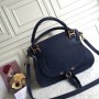 Chloé Marcie Double Carry Bag Navy Blue