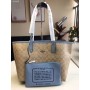 Coach Reversible City Tote In Signature Canvas Bag Blue