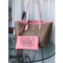 Coach Reversible City Tote In Signature Canvas Bag Pink