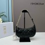 Dior CD Lounge Bag Supple Macrocannage Lambskin Black