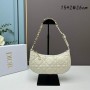 Dior CD Lounge Bag Supple Macrocannage Lambskin White