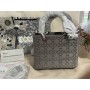 Dior Lady Dior Bag 24CM Strass Cannage Satin Grey