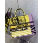Dior Large Book Tote Yellow Purple