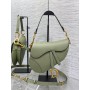 Dior Large Saddle Bag Grained Calfskin Green