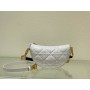 Dior Medium Vibe Hobo Bag Calfskin White