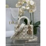 Dior Small Lady Dior My ABCDior Bag Latte Cannage Lambskin with Gold-Finish Zodiac Sign Studs