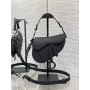 Dior Small Saddle Bag Grained Calfskin All Black